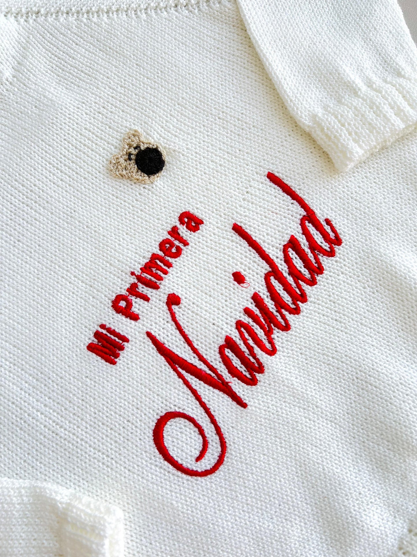 SUÉTER TEJIDO NAVIDEÑO “Mi primera navidad”