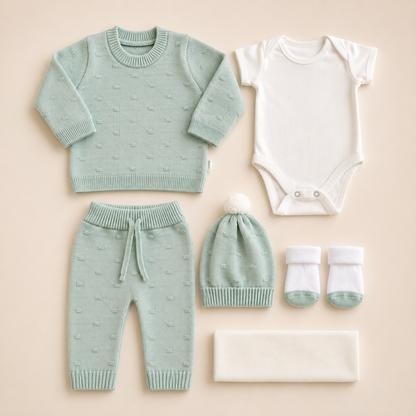 PRIMER DÍA TEJIDO REF. MORGAN- VERDE MENTA | MARA BABY