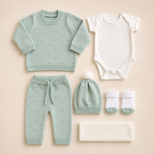 PRIMER DÍA TEJIDO REF. MORGAN- VERDE MENTA | MARA BABY