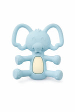 MORDEDERO EN SILICONA DISEÑO ELEFANTE - AZUL