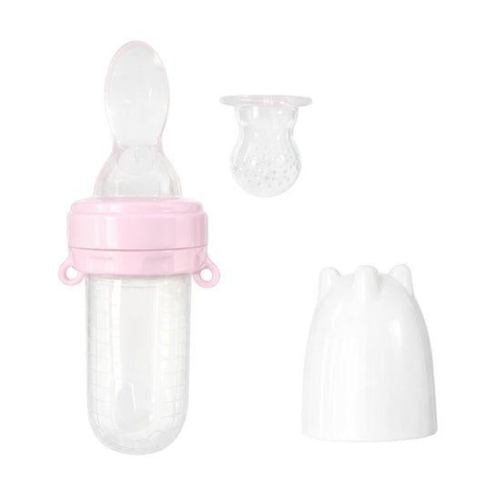 TETERO CUCHARA DE SILICONA PARA ALIMENTACION COMPLENTARIA - ROSADO
