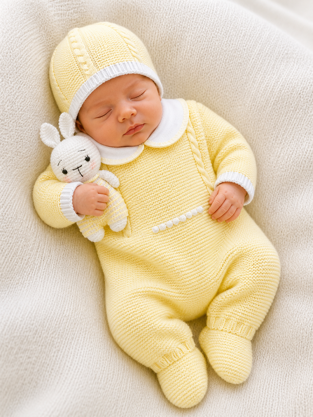 SET MARA TEJIDO PREMIUM - ELEGANCIA CLASICA - COLOR AMARILLO