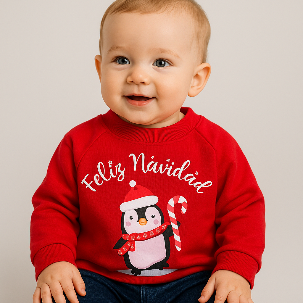 BUZO NAVIDEÑO PINGUINO