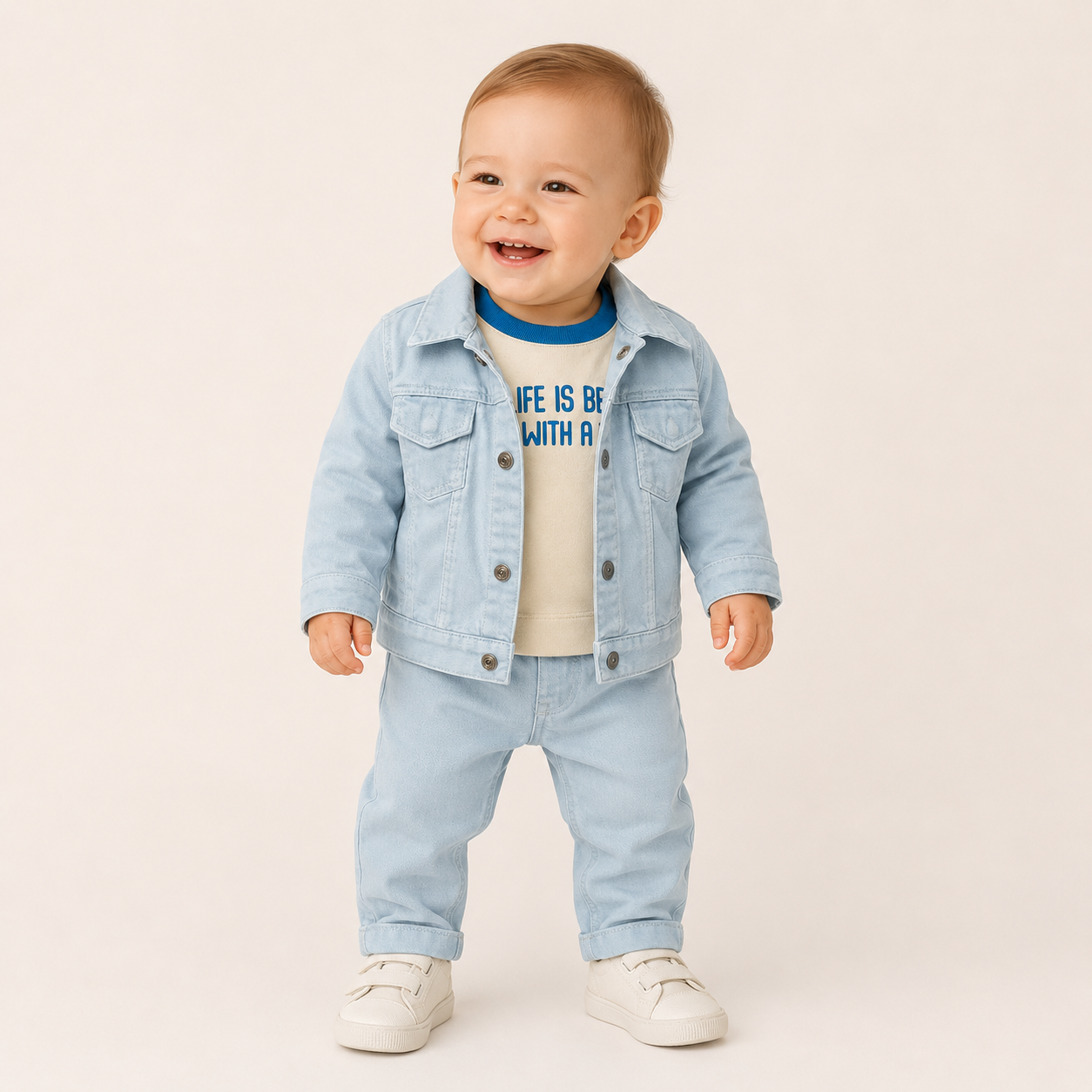 ⭕️ CONJUNTO 3 PIEZAS JOY BABY-AZUL