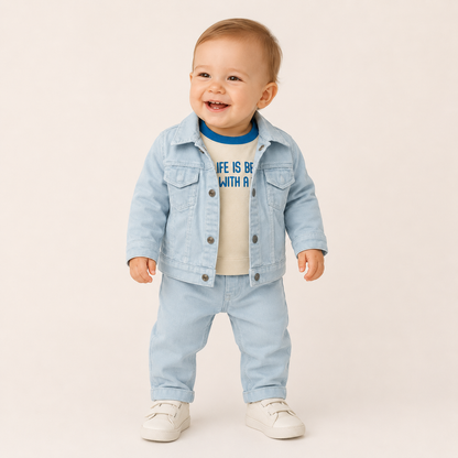 ⭕️ CONJUNTO 3 PIEZAS JOY BABY-AZUL