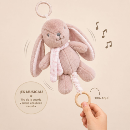Peluche Conejito Musical con Cuerda — Beige