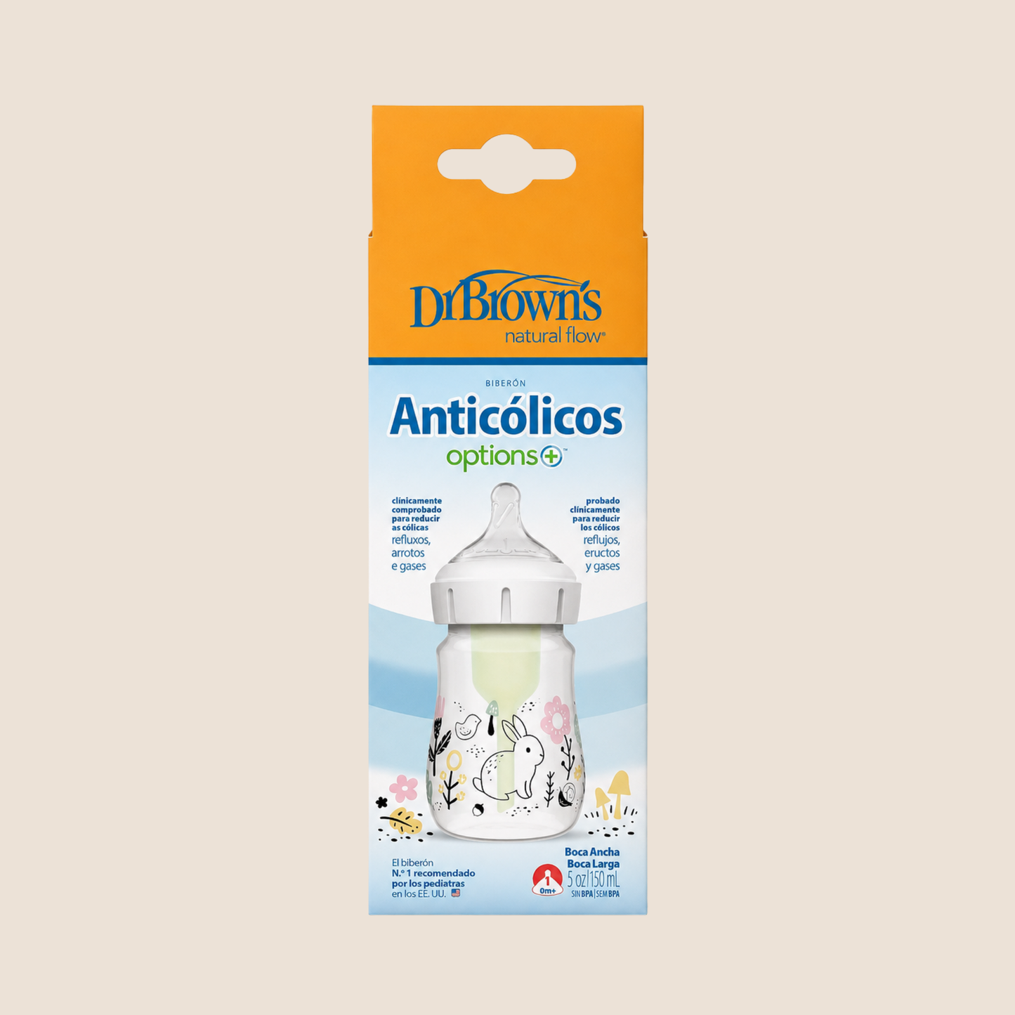 Biberón Dr. Brown's Anti-cólicos Options+ Boca Ancha 150ml