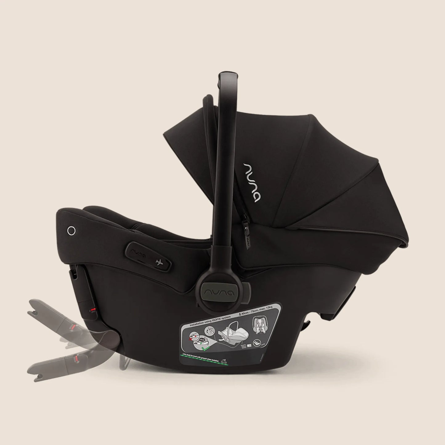Silla para carro y porta bebé Nuna Pipa URBN – Caviar | Mara Baby Tienda