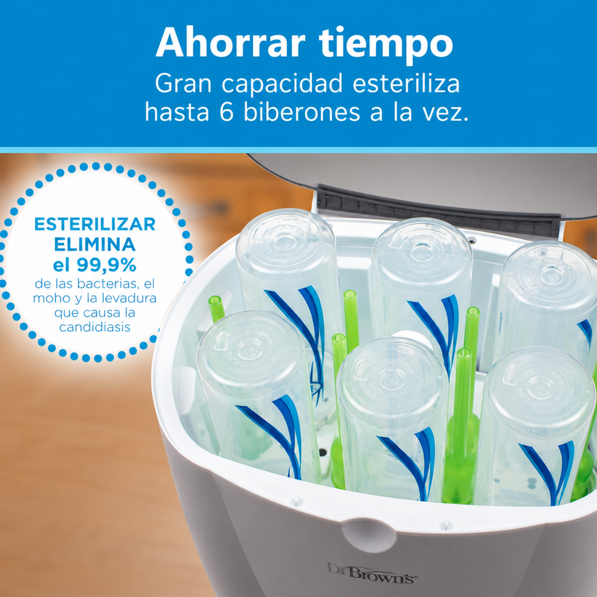 Esterilizador Eléctrico Deluxe Dr. Brown's Para 6 Teteros y Accesorios