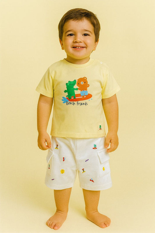 CONJUNTO BEACH FRIEND BEBÉ FELIZ
