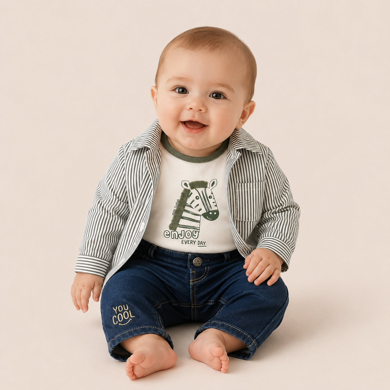 ⭕️ CONJUNTO 3 PIEZAS JOY BABY- VERDE