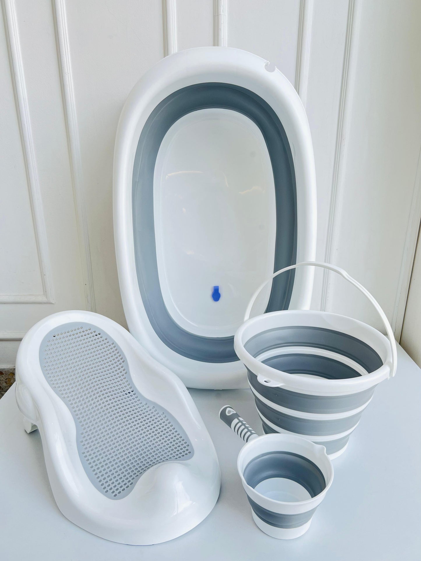 Set de baño plegable para bebé – 4 en 1