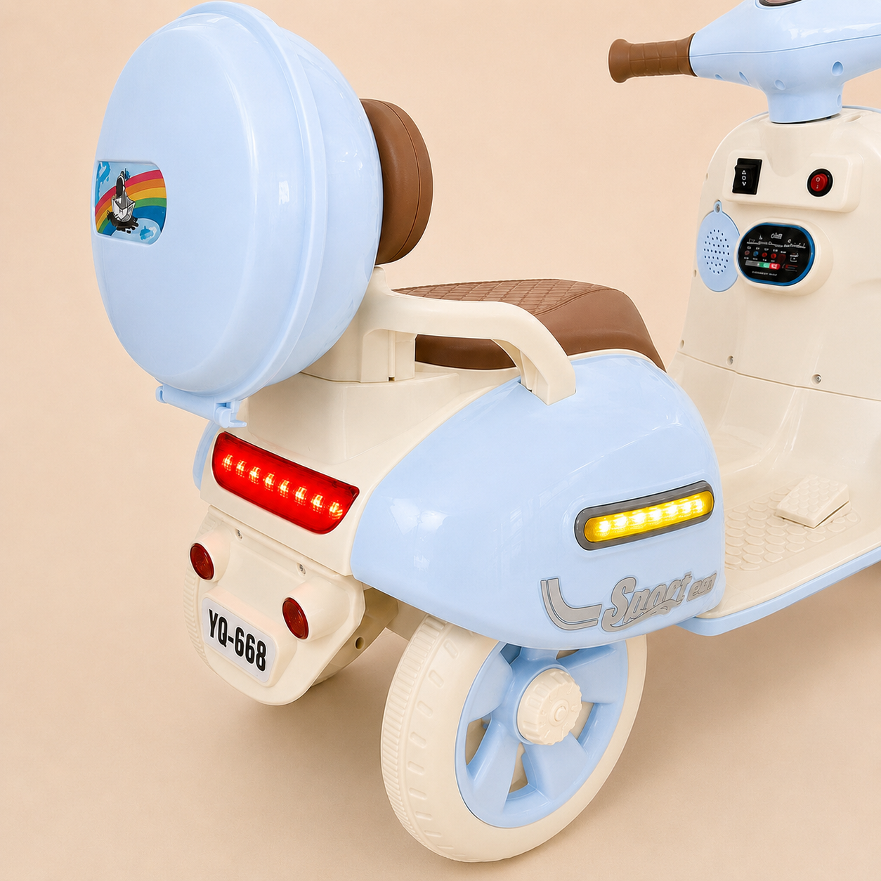 Moto Scooter Eléctrica para Niños YQ-668 - Azul