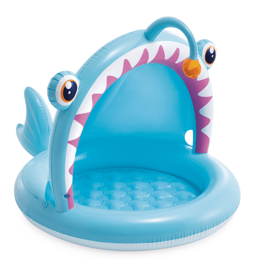 PISCINA INFLABLE PEZ LINTERNA 127X102CM