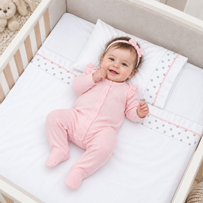 Set de Sábanas para Colchón Corral Nubba – Estrellas Rosa