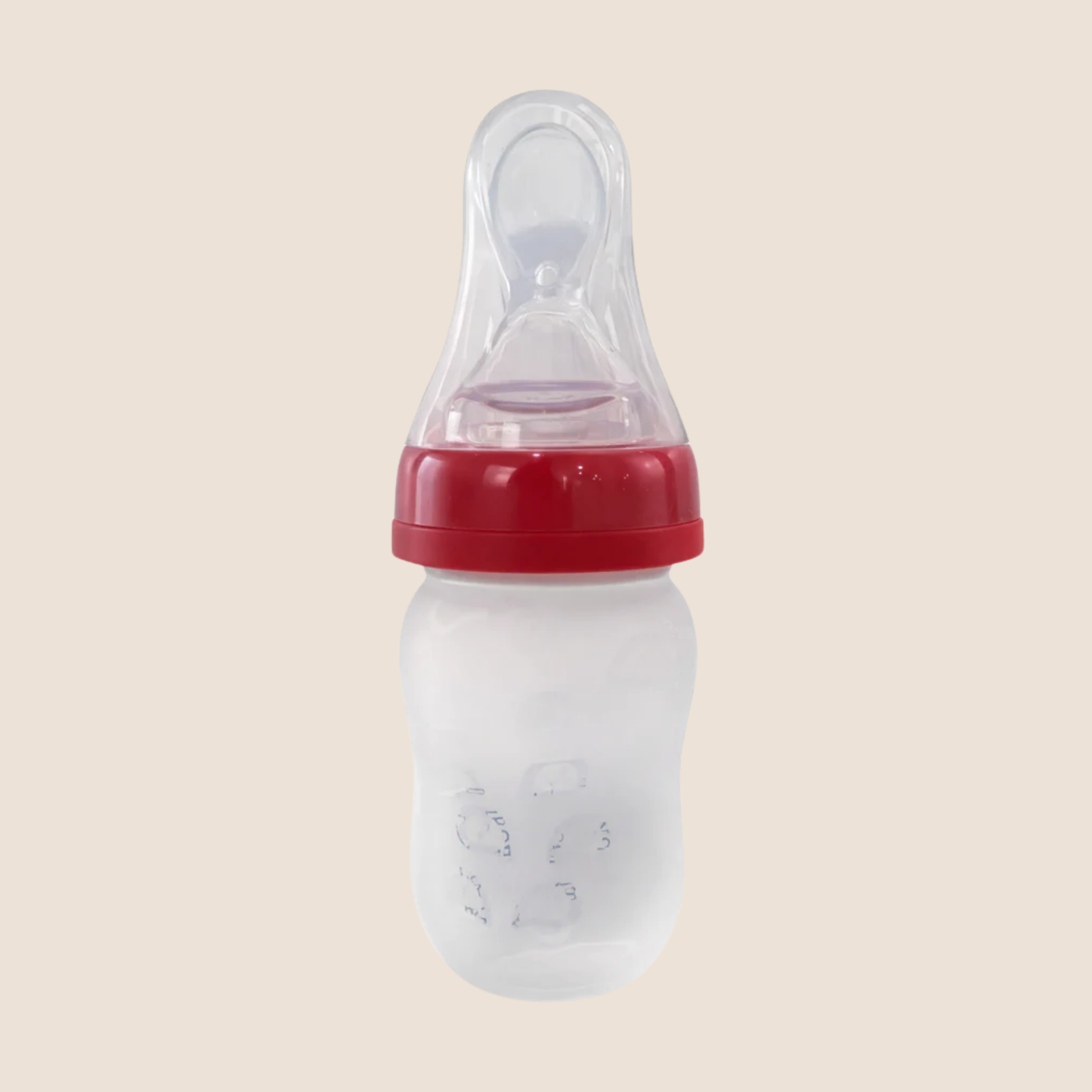 ⭕️TETERO CON CUCHARA DOSIFICADORA INTEGRADA ONLY BABY - ROJO