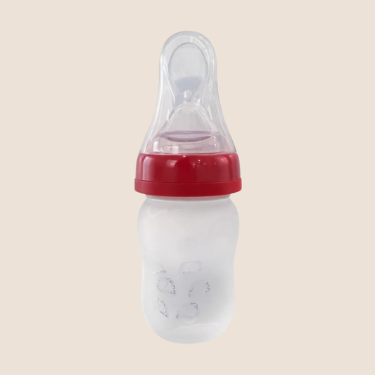 ⭕️TETERO CON CUCHARA DOSIFICADORA INTEGRADA ONLY BABY - ROJO