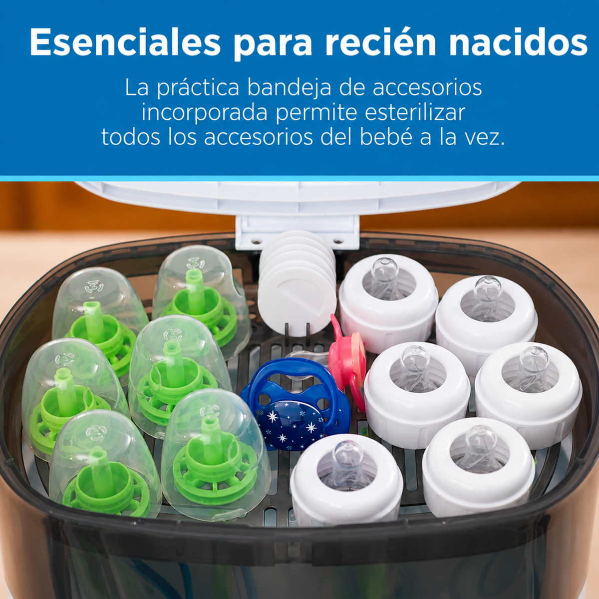 Esterilizador Eléctrico Deluxe Dr. Brown's Para 6 Teteros y Accesorios