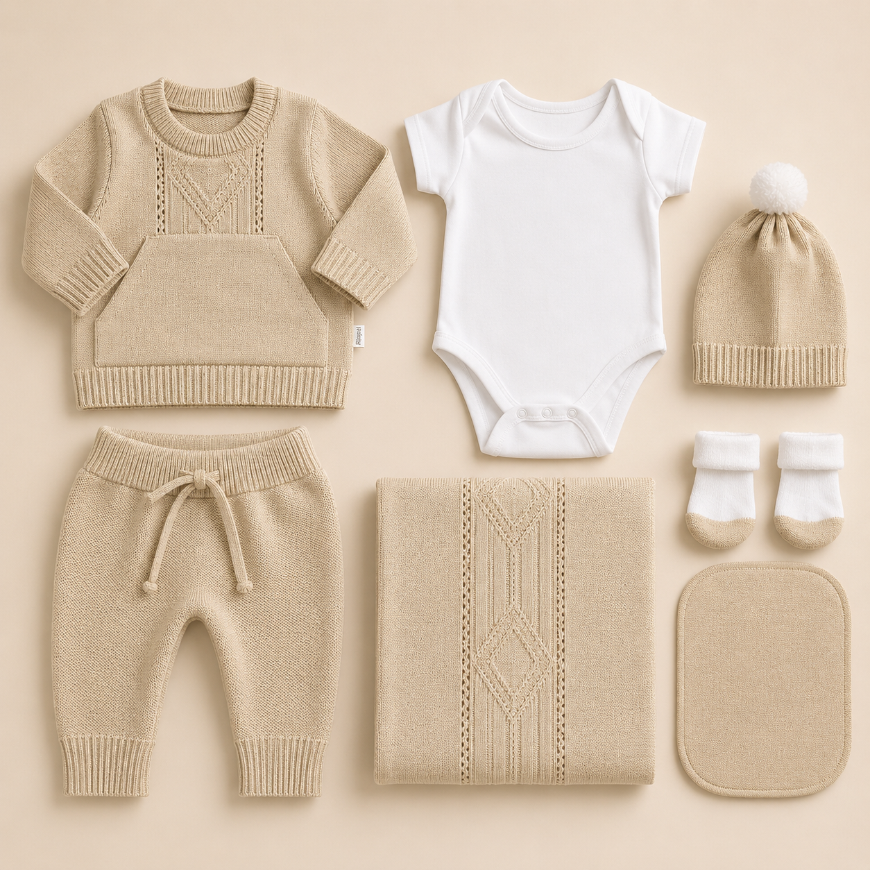 PRIMER DÍA TEJIDO REF. ALANA- BEIGE| MARA BABY