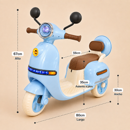 Moto Scooter Eléctrica para Niños YQ-668 - Azul