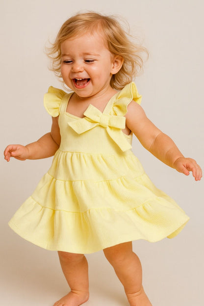 VESTIDO GOLAS LAZO AMARILLO