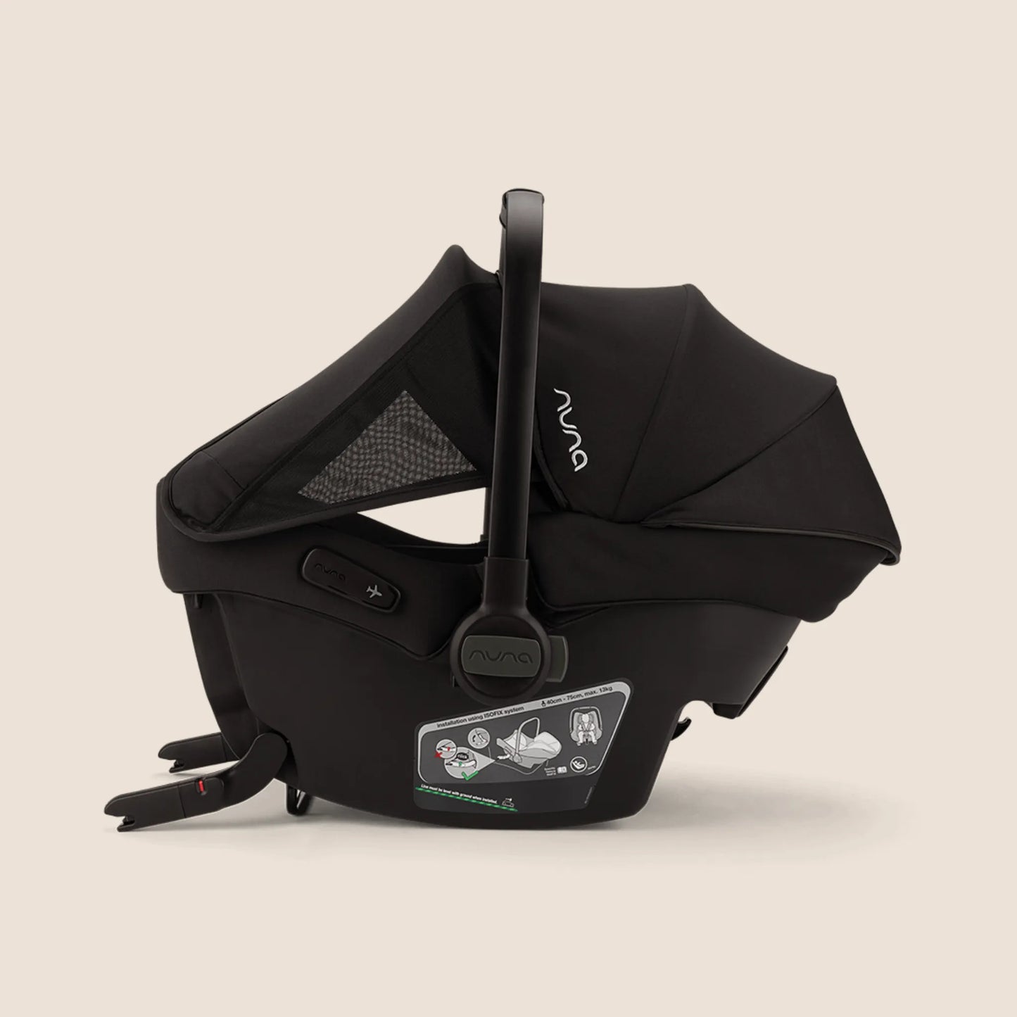 Silla para carro y porta bebé Nuna Pipa URBN – Caviar | Mara Baby Tienda