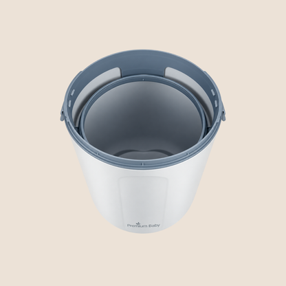 Contenedor de pañales antiolor blanco Premium Baby cerrado