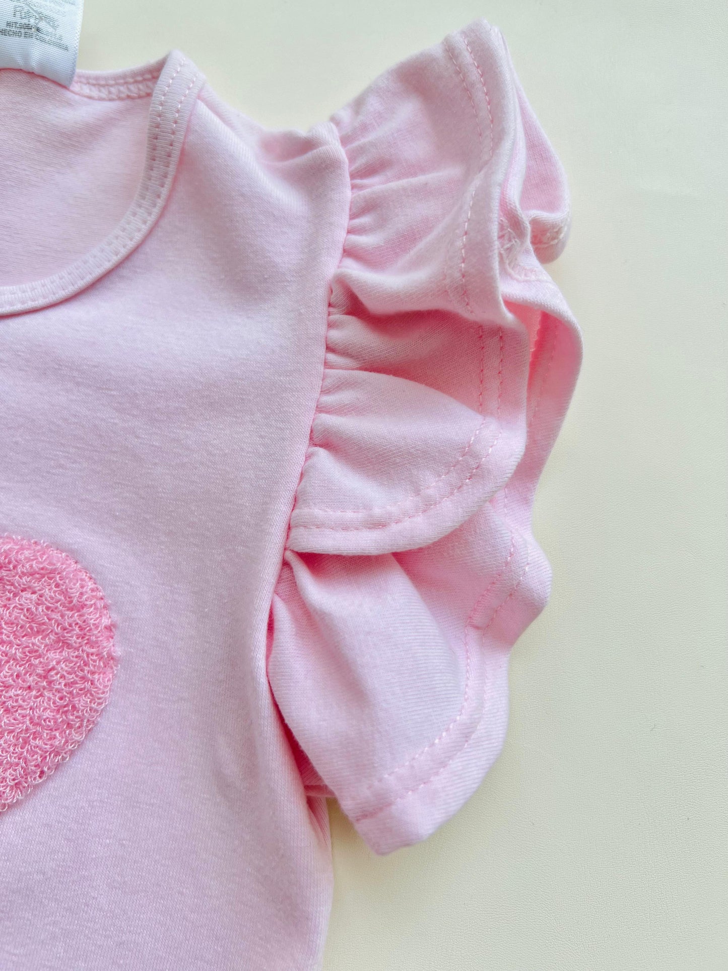 CONJUNTO TUTU CORAZONES ROSADO CON LILA