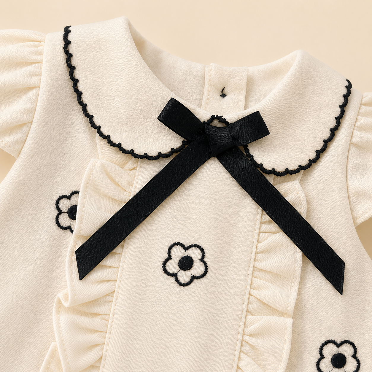 ⚪️ VESTIDO COQUETTE NEGRO | MARA BABY