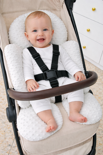 ALMOHADA PARA COCHE DOBLE COLOR MARFIL