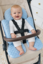 ALMOHADA PARA COCHE DOBLE COLOR AZUL