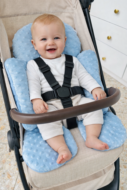 ALMOHADA PARA COCHE DOBLE COLOR AZUL