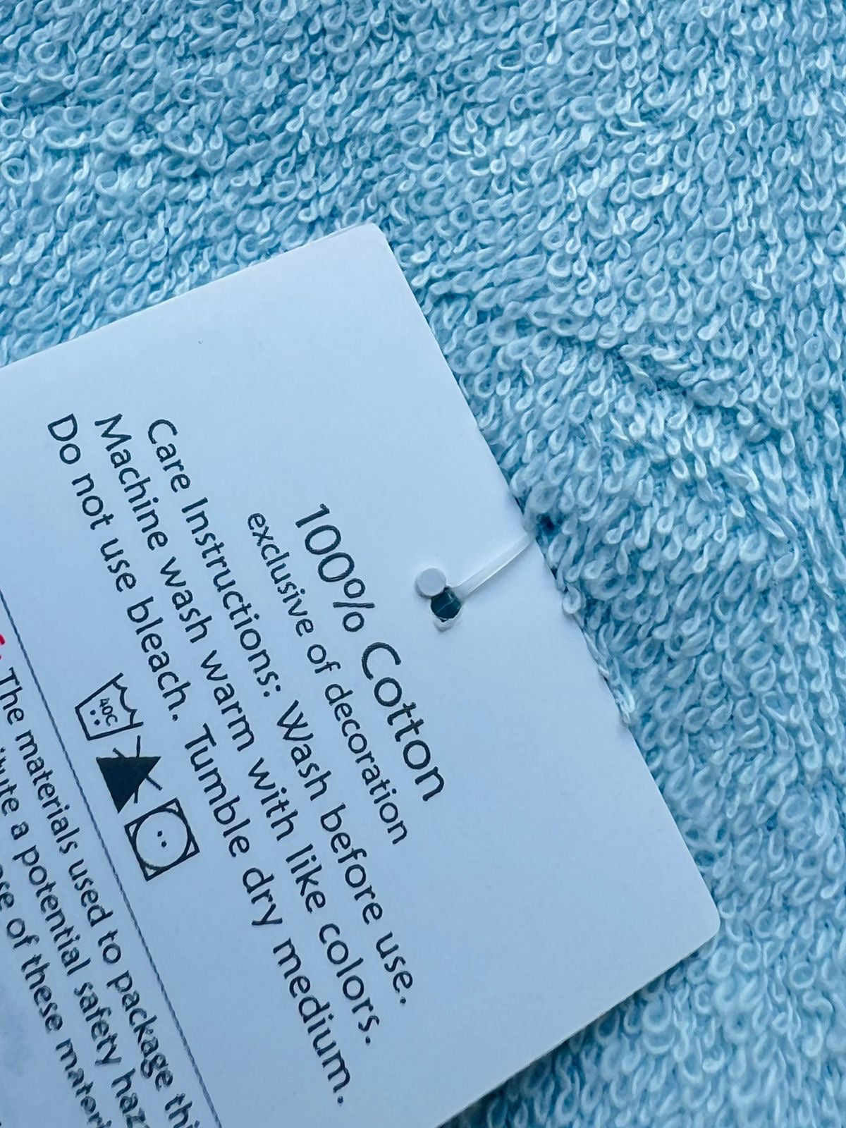 TOALLA CON CAPUCHA ANIMALES OSO AZUL