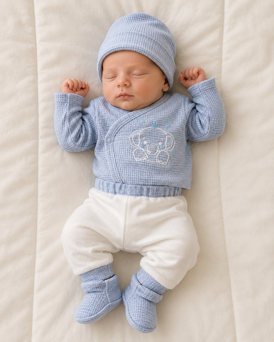 SET 8 PIEZAS RECIEN NACIDO - ELEFANTE LITTLE BABY