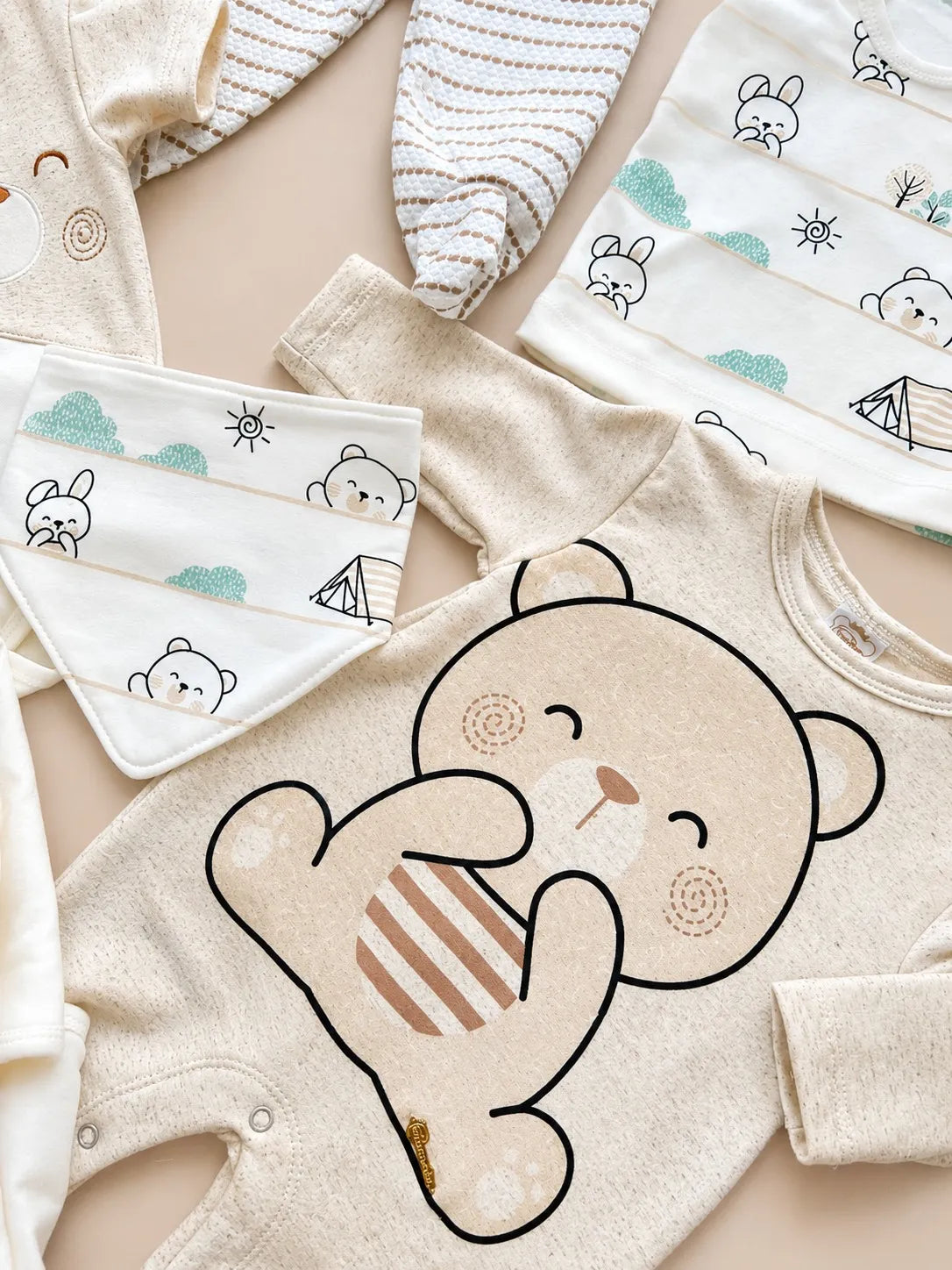 PRIMER DÍA 8 PIEZAS- BEIGE OSO BOSQUE