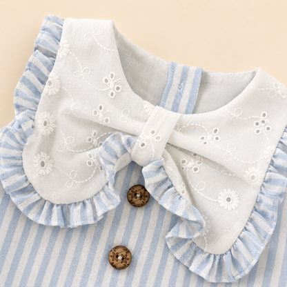 ⚪️ VESTIDO CLÁSICO BEBÉ FELIZ AZUL |MARA BABY