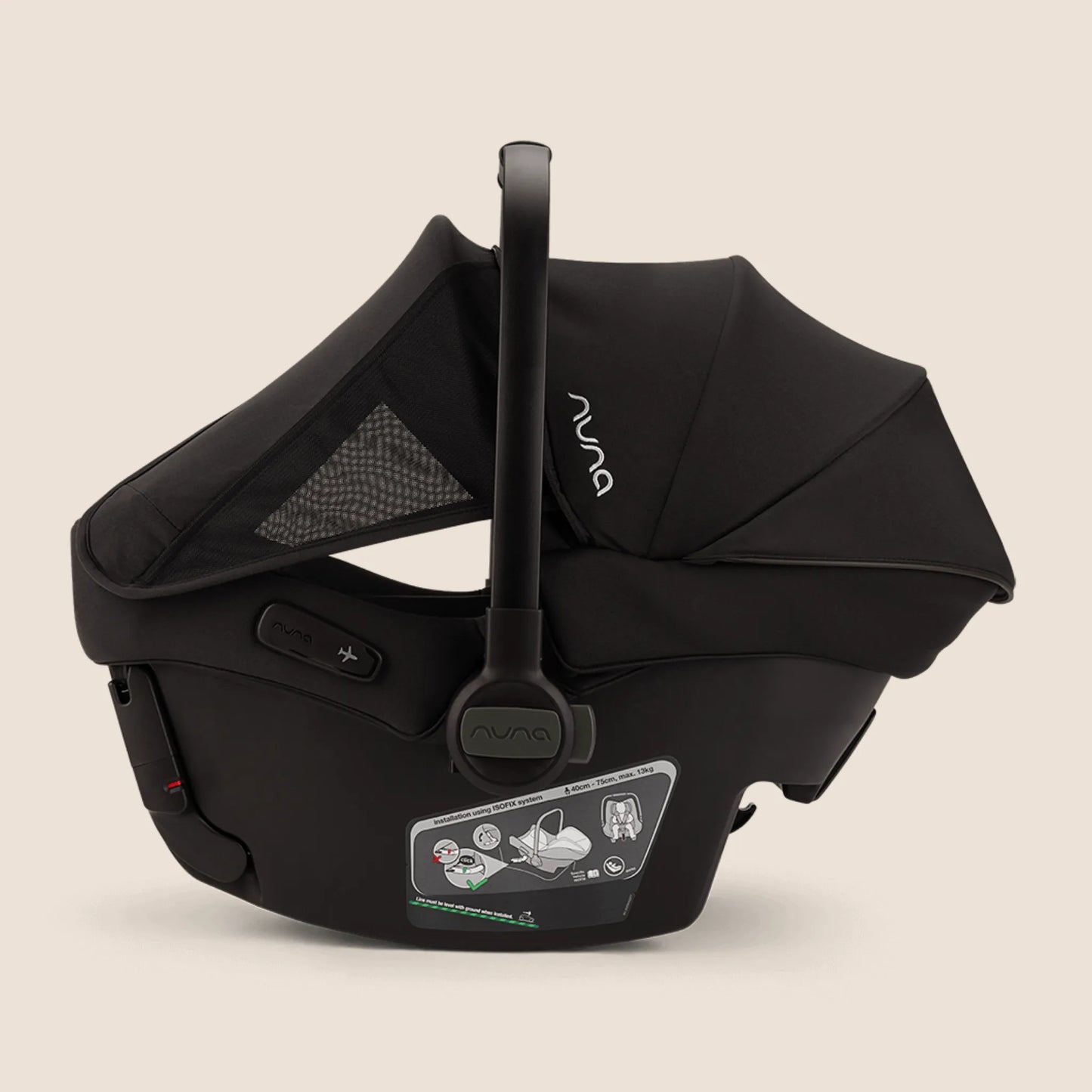 Silla para carro y porta bebé Nuna Pipa URBN – Caviar | Mara Baby Tienda