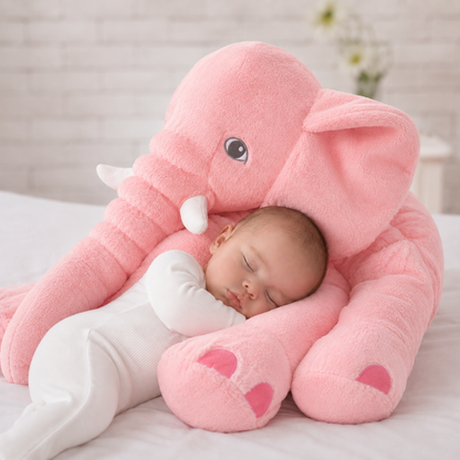 Peluche Elefante con Cobija, Luces y Música — Rosado