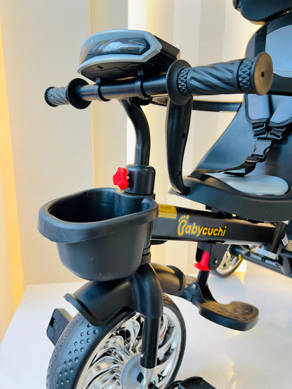 Triciclo Evolutivo Babycuchi – Negro Premium con Rines Cromados
