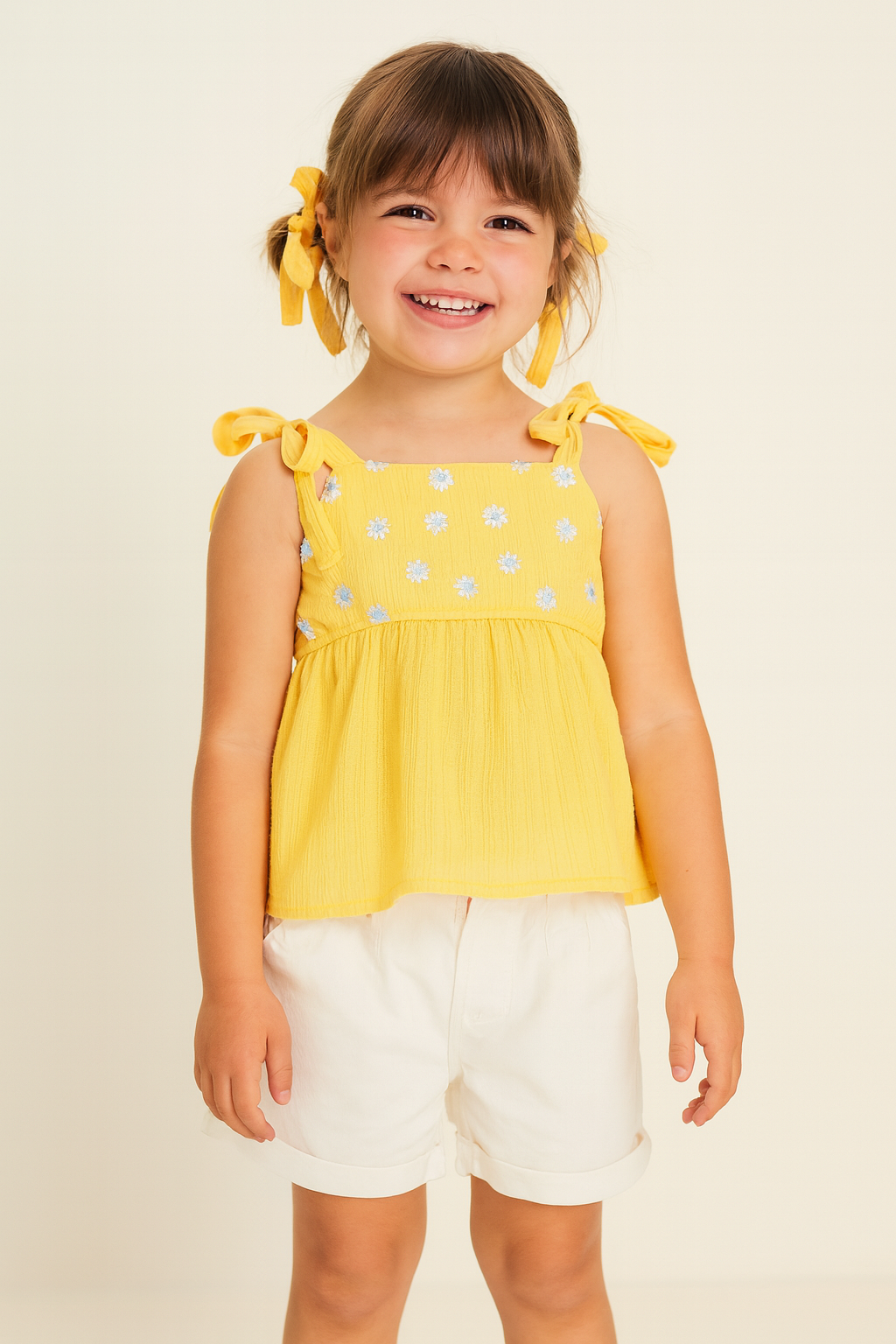 CONJUNTO DE SHORT Y CAMISA BORDADA