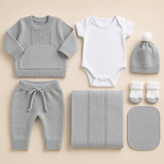 PRIMER DÍA TEJIDO REF. ALANA- GRIS| MARA BABY