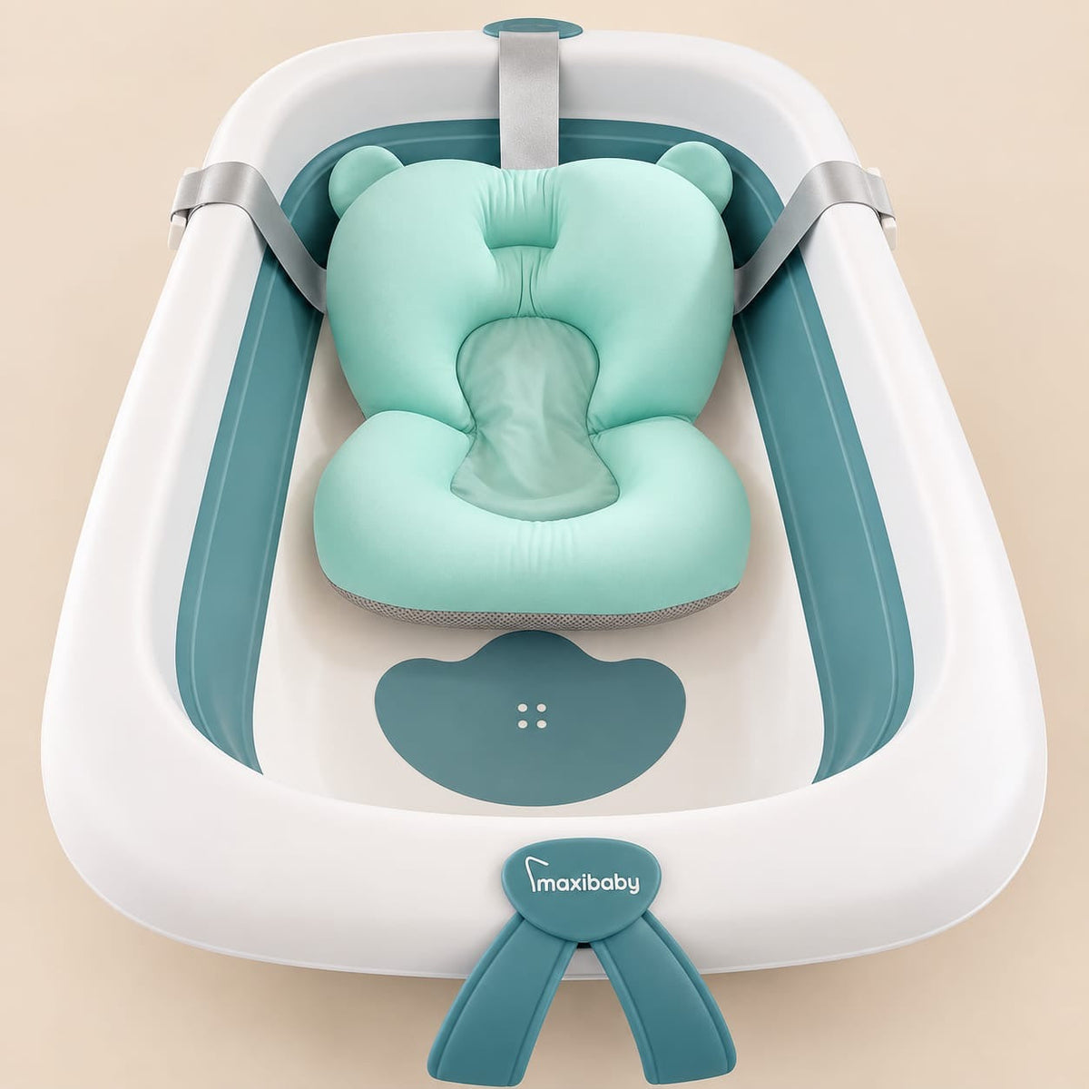 Bañera Plegable para Bebé con Termómetro Digital Maxibaby