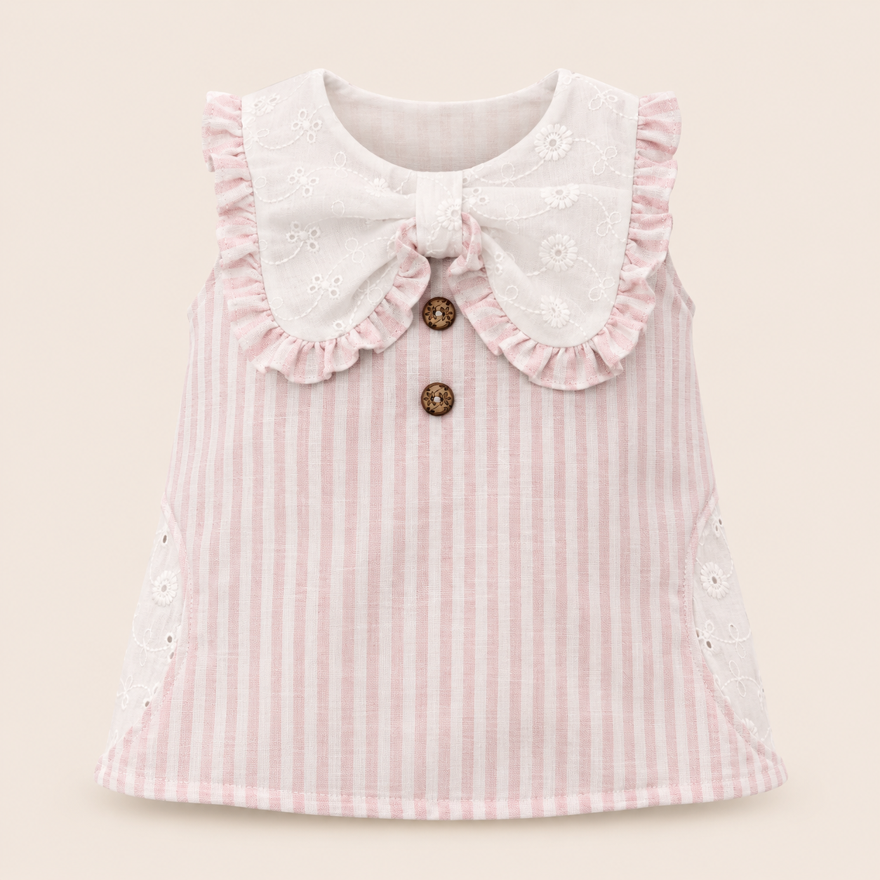 ⚪️ VESTIDO CLÁSICO BEBÉ FELIZ ROSA|MARA BABY