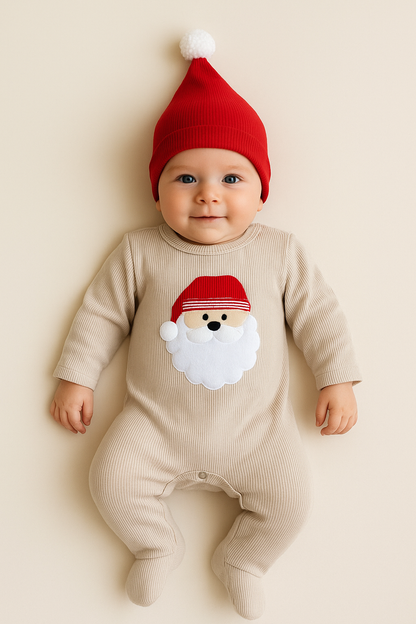 ENTERIZO NAVIDEÑO DE PAPA NOEL CON GORRO