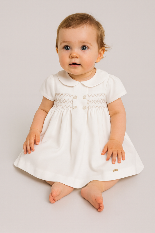 VESTIDO LUX TERCIOPELO MARFIL EUROPEO MAYORAL