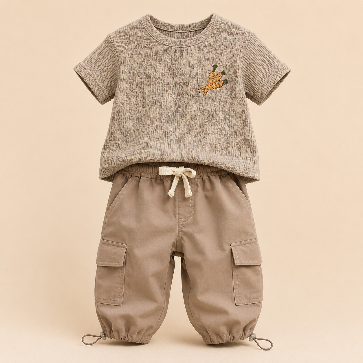 ⭕️ CONJUNTO 2 PIEZAS CASTILLITOS CLARO 🥕 |