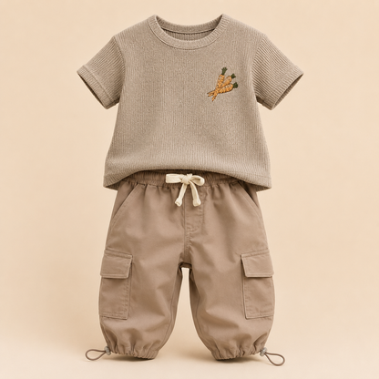 ⭕️ CONJUNTO 2 PIEZAS CASTILLITOS CLARO 🥕 |
