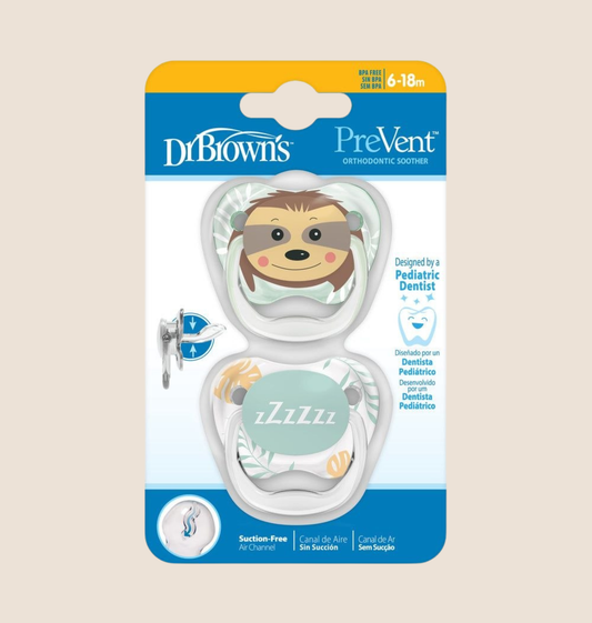 CHUPETES DR. BROWN’S PREVENT - DISEÑO ORTODONTICO 6-18 M