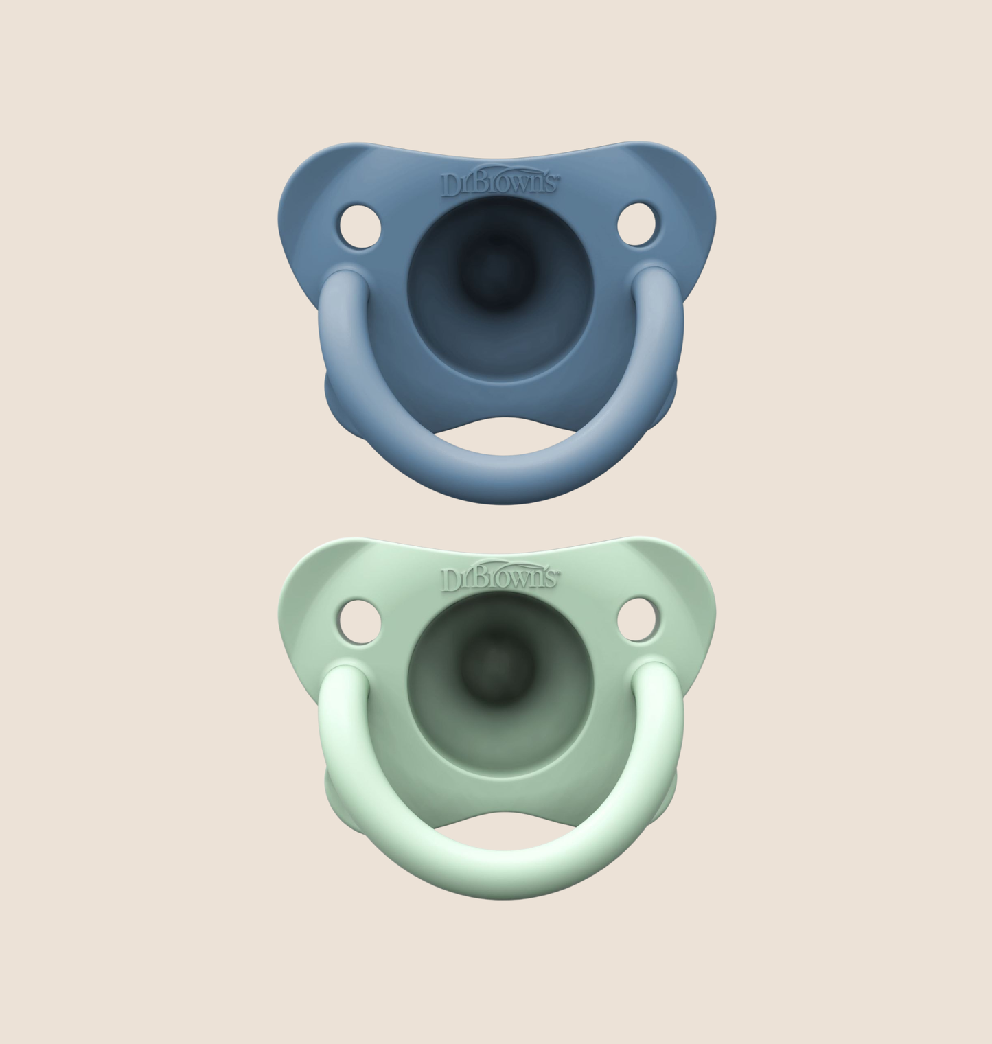 CHUPOS DR. BROWN’S HAPPYPACI - X2 - 100 % SILICONA SUAVE - 0 A 6 M