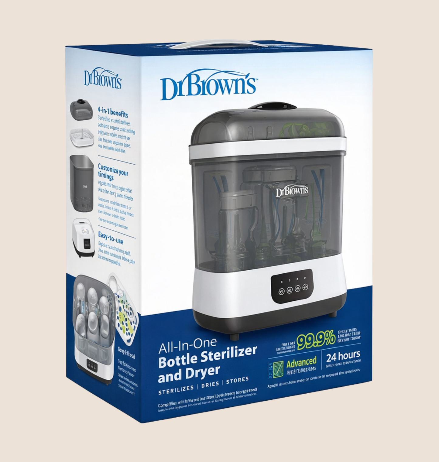 ESTERILIZADOR Y SECADOR DR. BROWN’S - All-In-One - 4 EN 1